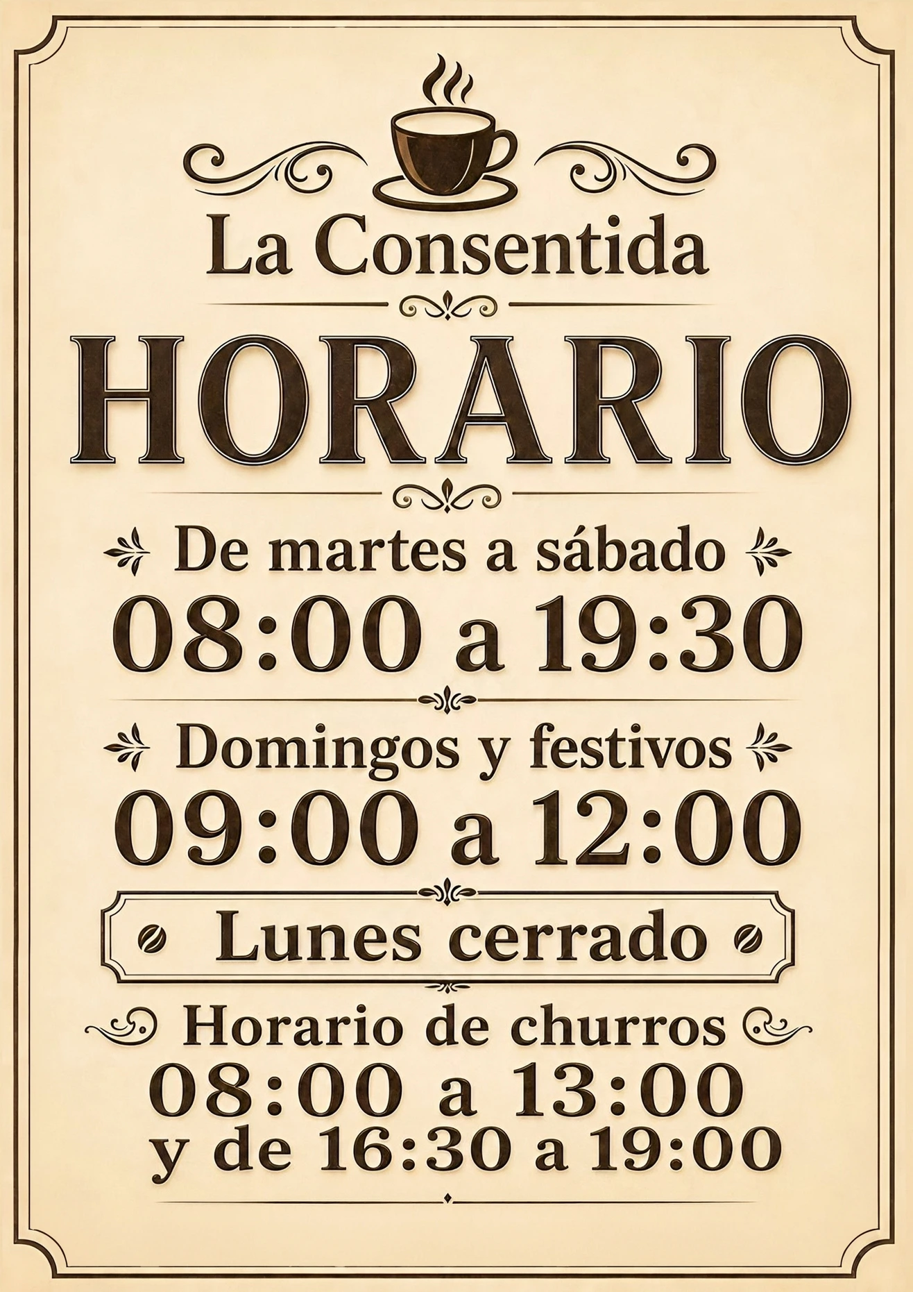Horario La Consentida A3 Page 00011 11Zon | La consentida